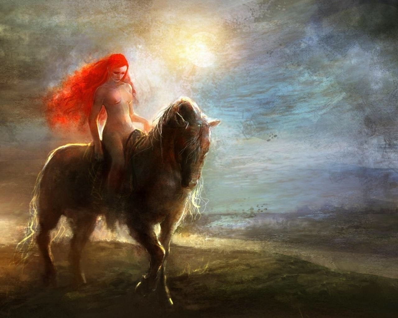 Сексуальная принцесса взобралась на коня - порно фото