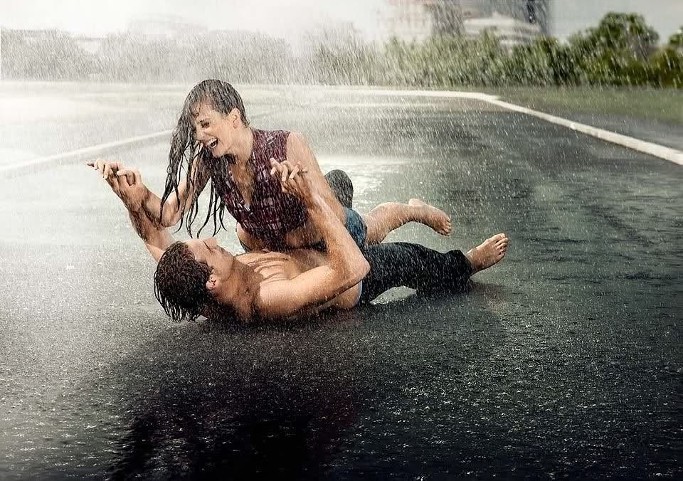 Романтический трах под дождем
