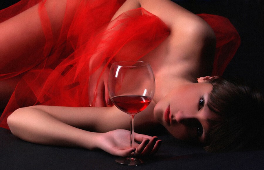 Секс С Пьяной В Красном Платье