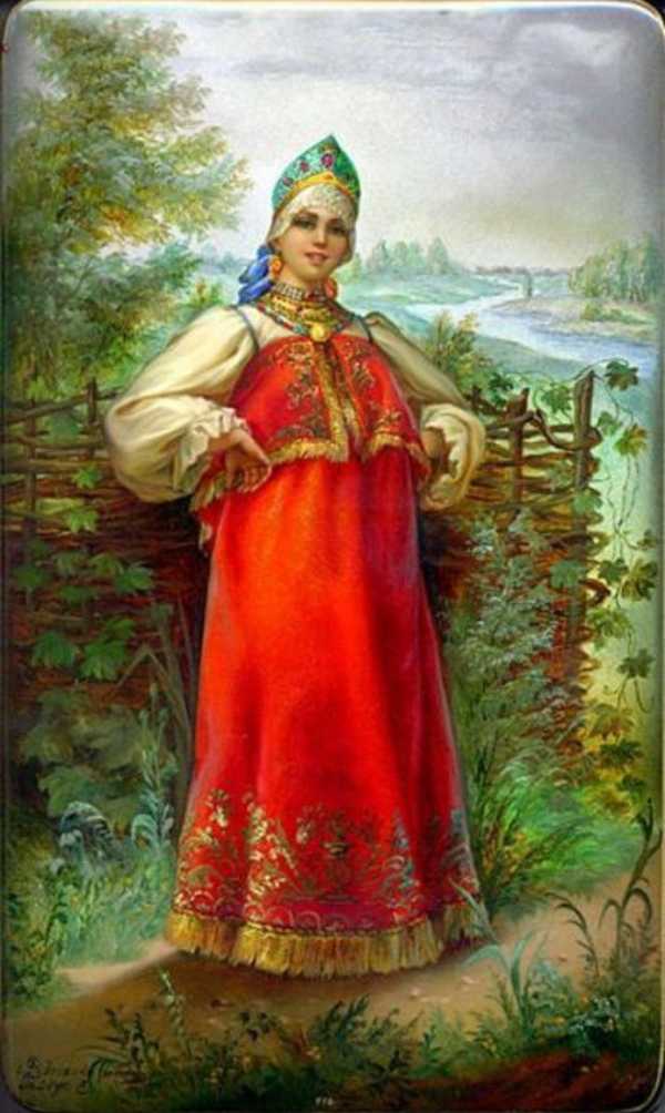 Русая дама в красных сапожках