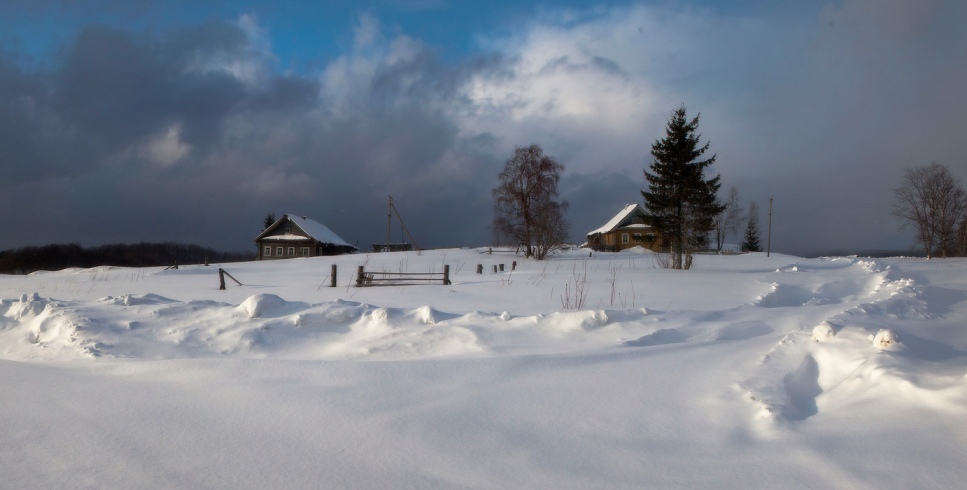 Зима. Снег в степи