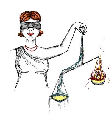 Фемида слепа, слепа по неволе...