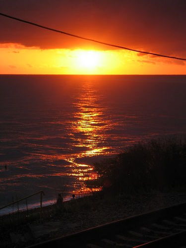 Слепящей клипсой солнца золото прилипло