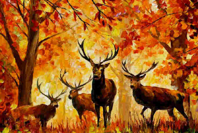 Снова хоронит листва... На рус. и испанск. яз