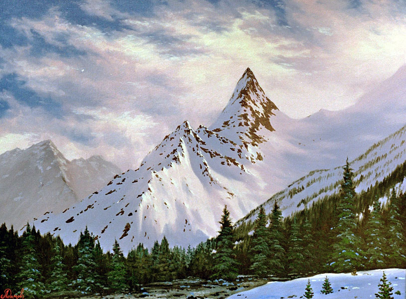 Снежные горы картины - 96 фото