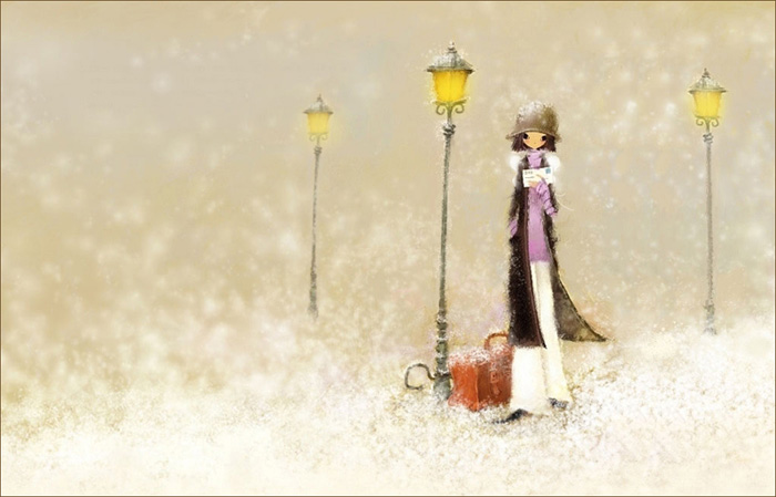 Снежинки, лишь коснувшись, тлеют...