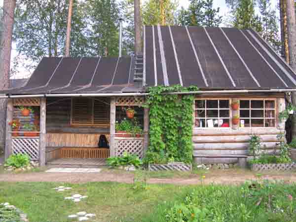 В цветущем саду