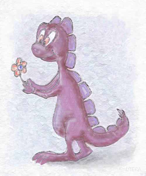 Сказка о розовом динозаврике и девочке Маше