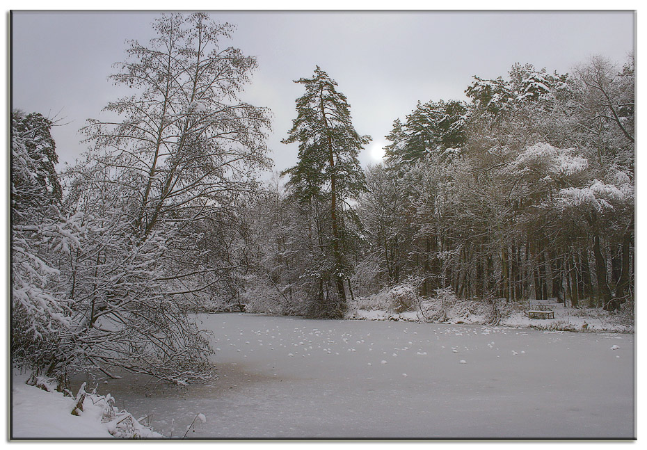 В старом парке скамья...