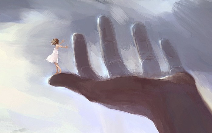 Я проснулась на ладони огромного Великана