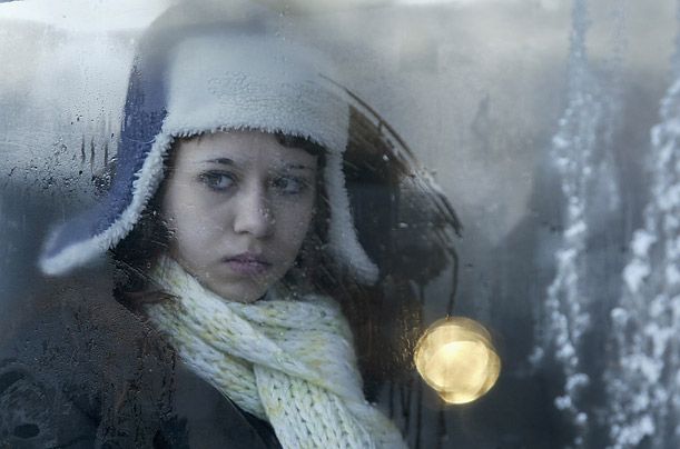 На остановке