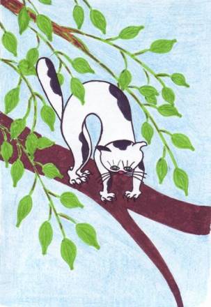 Кот на дереве сидел...