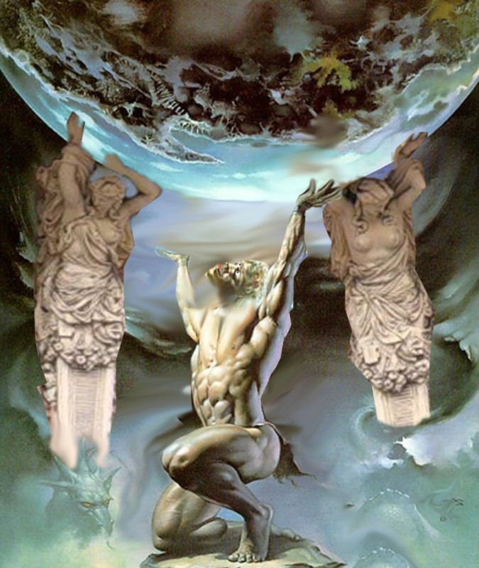Какой титан держал небесный свод на плечах. Атлант Титан держащий Небесный свод. Атлант подпирающий небосвод. Атлант греческий Бог. Атлант (Титан).