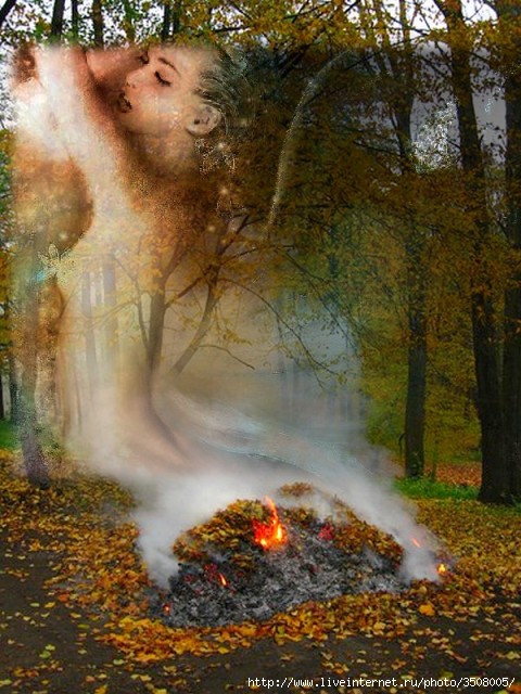 Разгорается пламя костра...
