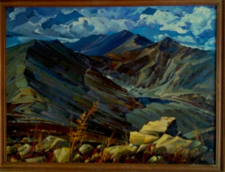 С мастихином -в горы