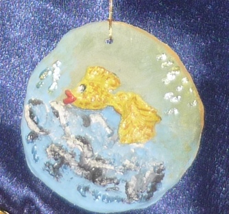 Детские поделки. Золотая рыбка