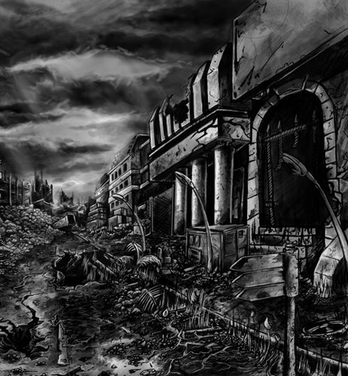 Среди развалин