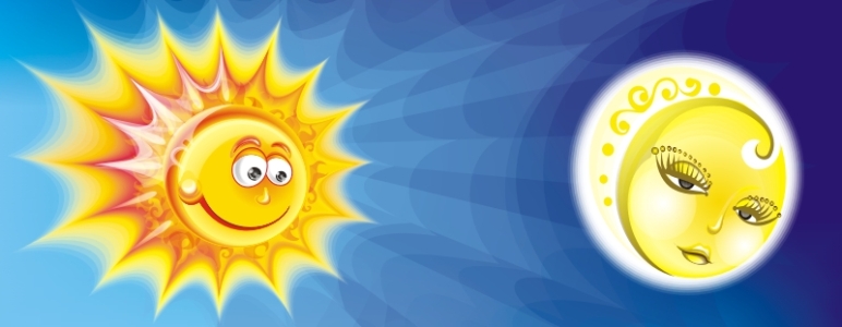 Как Солнце и Луна в прятки играли