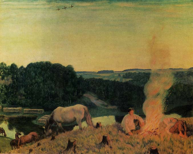 Ночью в поле