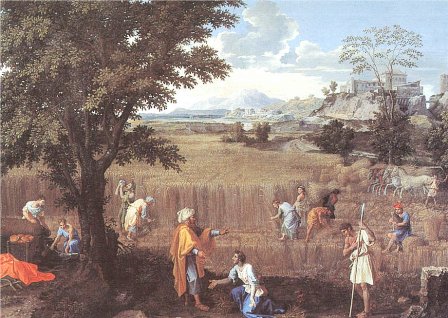 Руфь встречает на поле Вооза