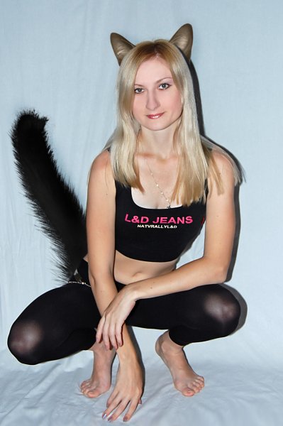 У кошки хвостик пистолетом