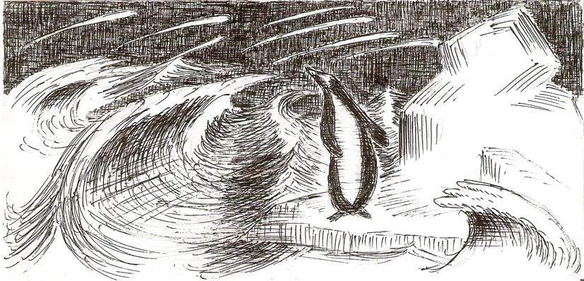 Влюблённый пингвин! рисунок автора