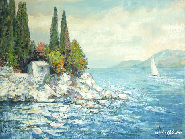 Кипарисы у моря