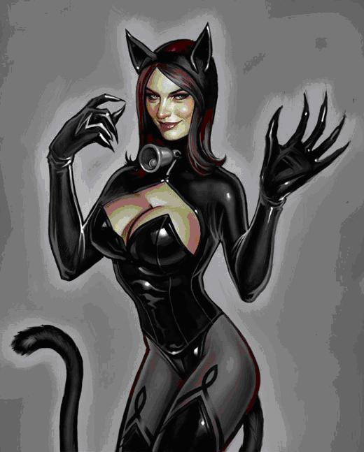 По-кошачьи..