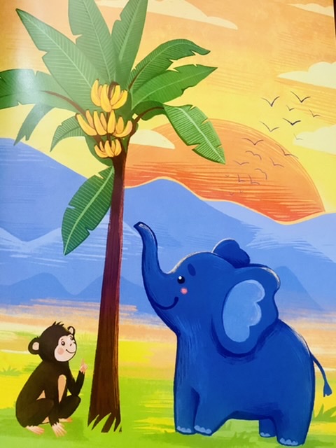 слон и шимпанзе