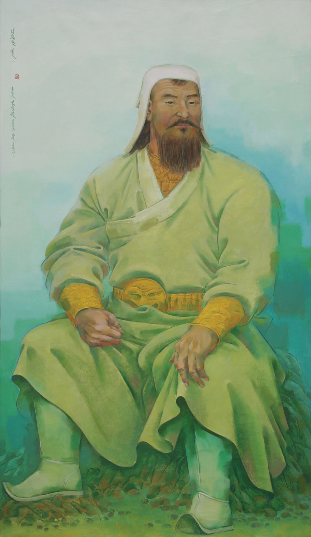 Калмыцкие ханы. Чингис Хан портрет.