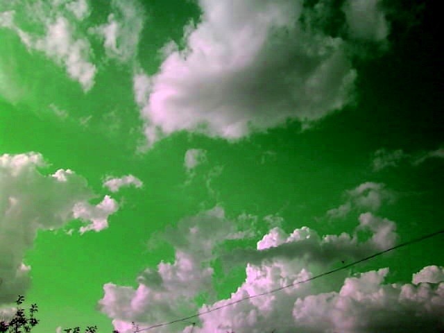 Зеленое Небо Фото