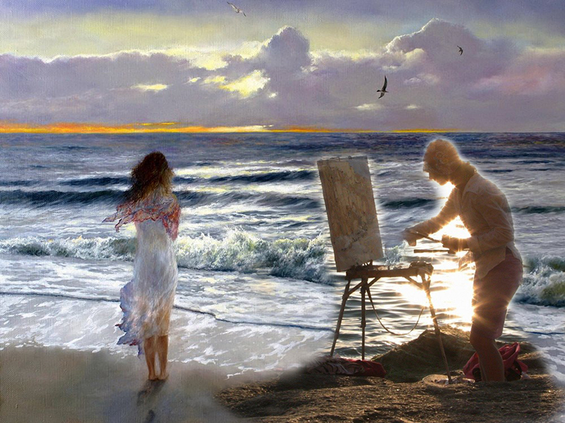 Устал художник. Кисть задумалась в руке