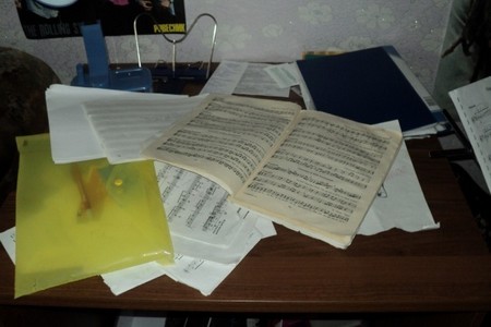 На письменном столе