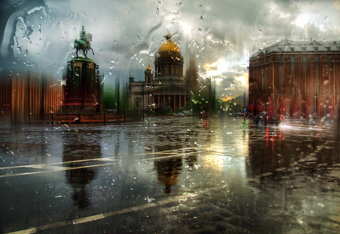 дождливая москва красивые