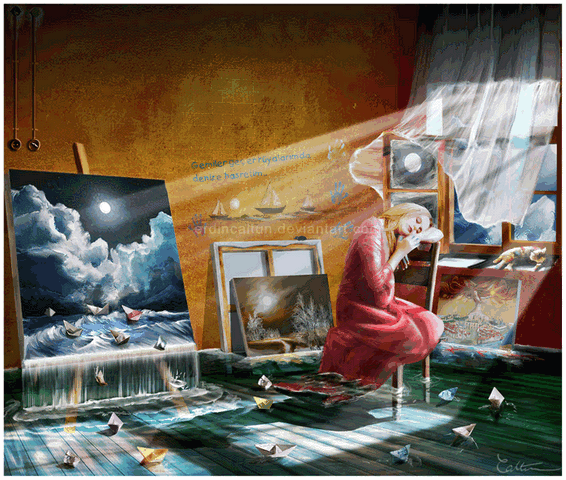 Рисовала девушка мечту