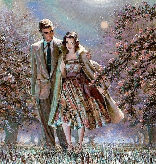 Цветущих яблонь белый снег