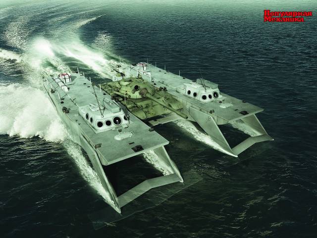 Танк летающий над водой