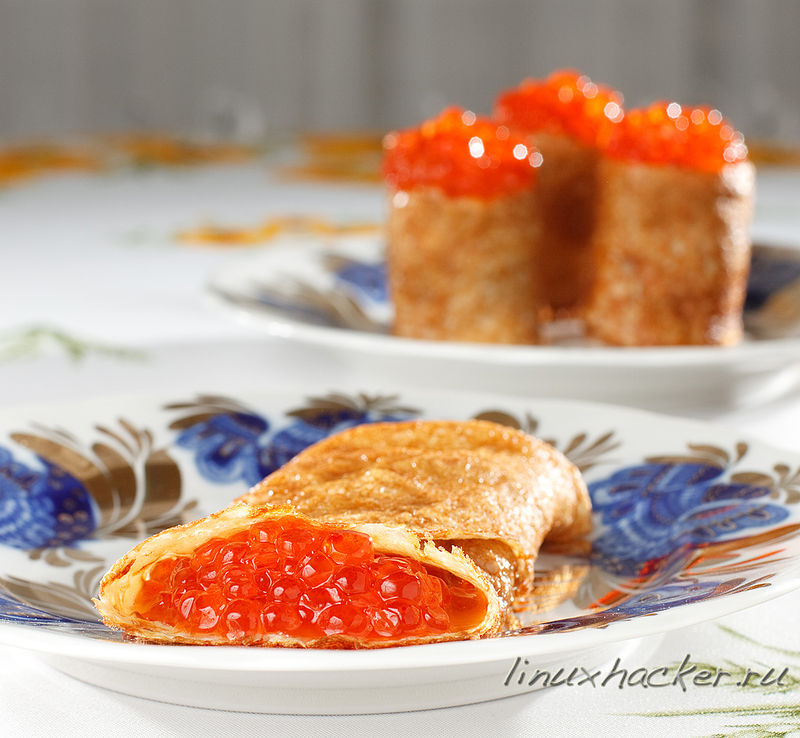 Блин с икоркой