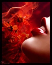 Сигарета в помаде губной