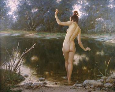 Купание в реке...