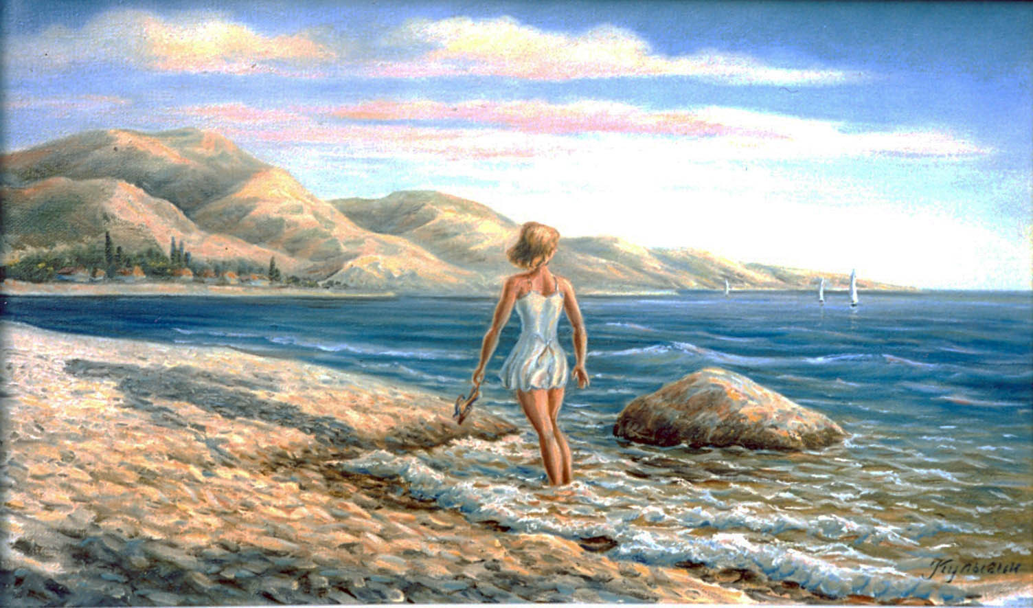 1 раз была на море. Картины художника Кулыгина Николая. Стив Хэнкс художник.