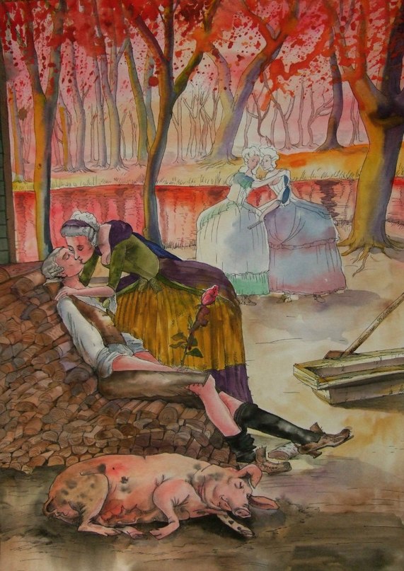 Поцелуй за розу. К картине Анастасии Нильской