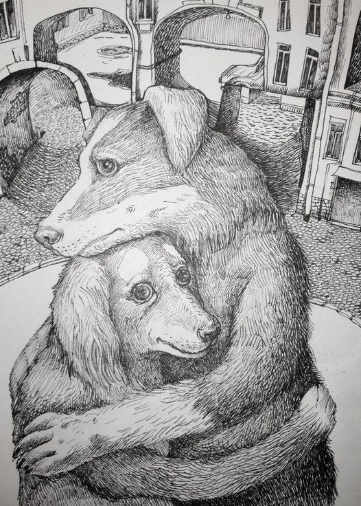 Собачья жизнь. К картине Анастасии Нильской