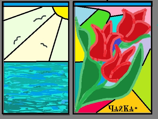 Рисунки на окне