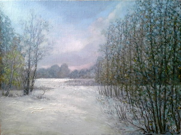 Вот опять в небесах белый снег