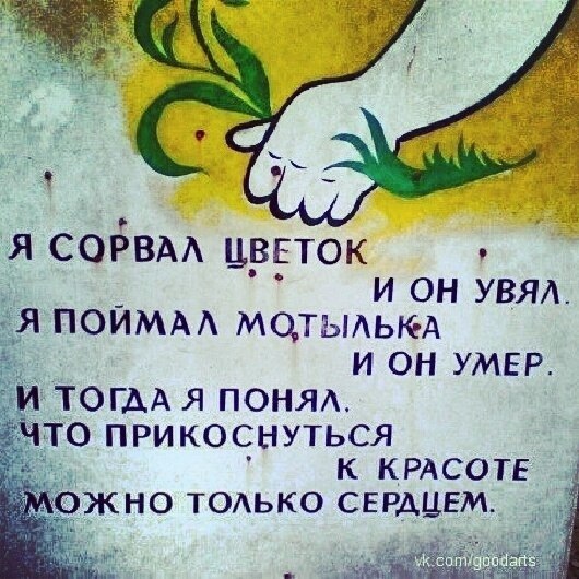 Только сердцем прикасайся к красоте...