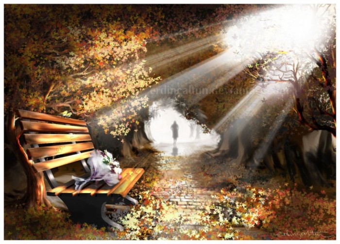 На скамье букет оставлен! Романс