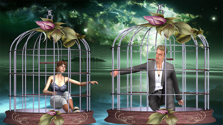 Птицы в клетке