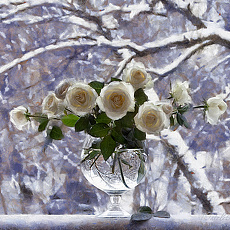 На подоконнике