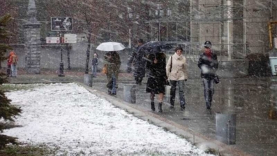 Мокрый снег...